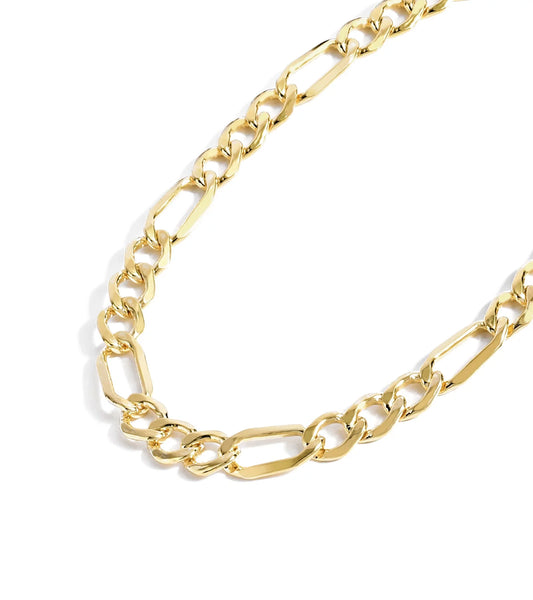 Gold Chain Necklace Collection - 14K Solid Yellow Gold Filled Figaro Chain Necklaces for Women and Men with Different Sizes (2.8Mm, 3.7Mm, 4.7Mm, 5.6Mm)