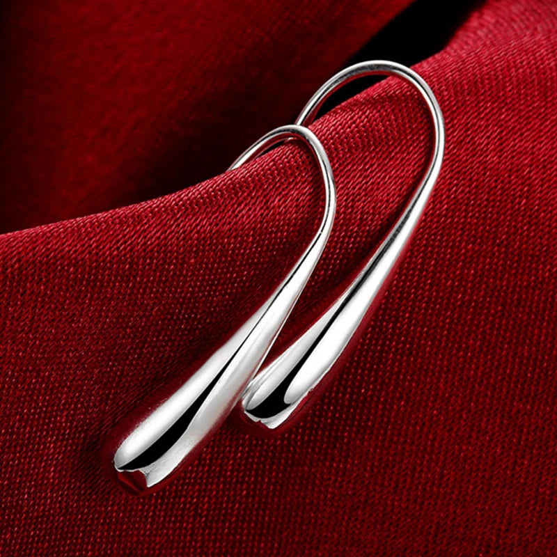 Hot Sale 925 Silver Earring Fashion Jewelry Teardrop/Water Drop/Raindrop Dangle Earrings for Women Valentine Gifts