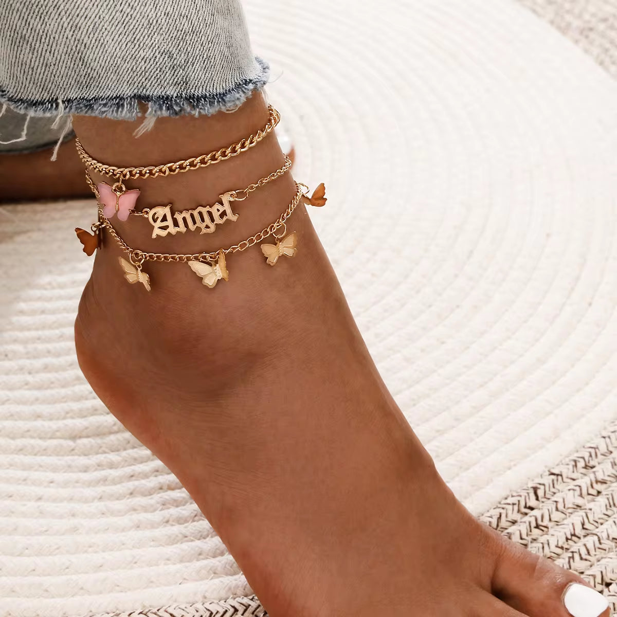 Bohemia Shell Chain Anklet Sets for Women Sequins Ankle Bracelet on Leg Foot Trendy Summer Beach Jewelry Gift